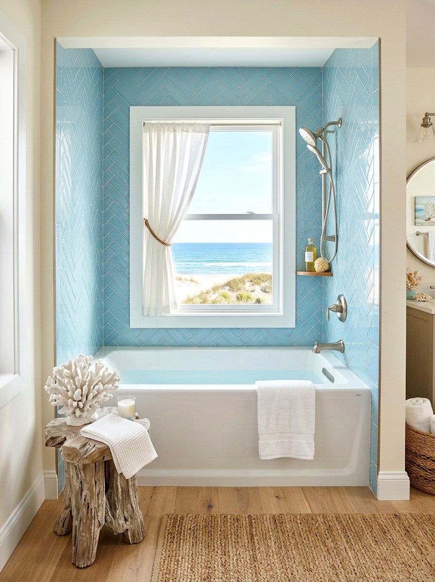 Coastal bathroom tub alcove - 30 tub nook bathroom ideas