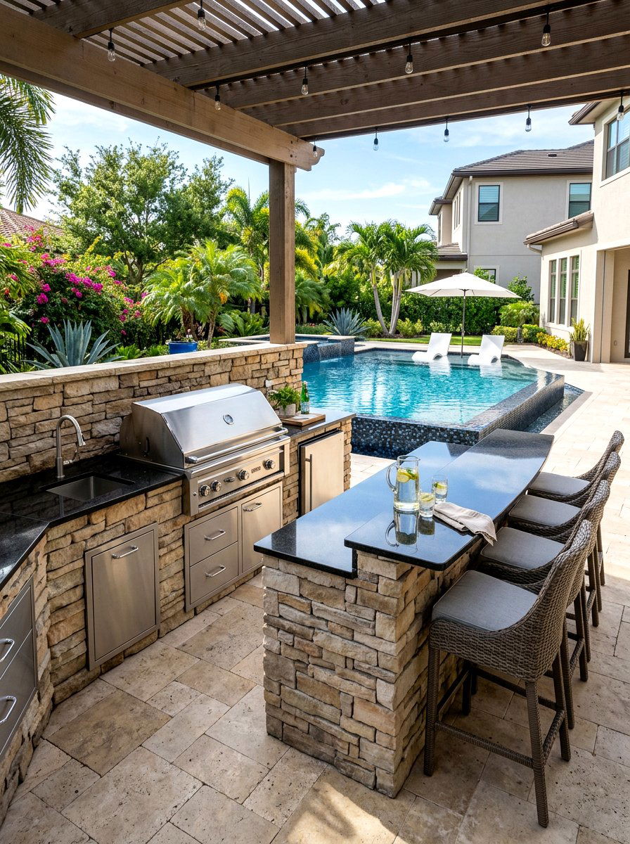 Coastal beach house deck - 30 resort style backyard lounge ideas