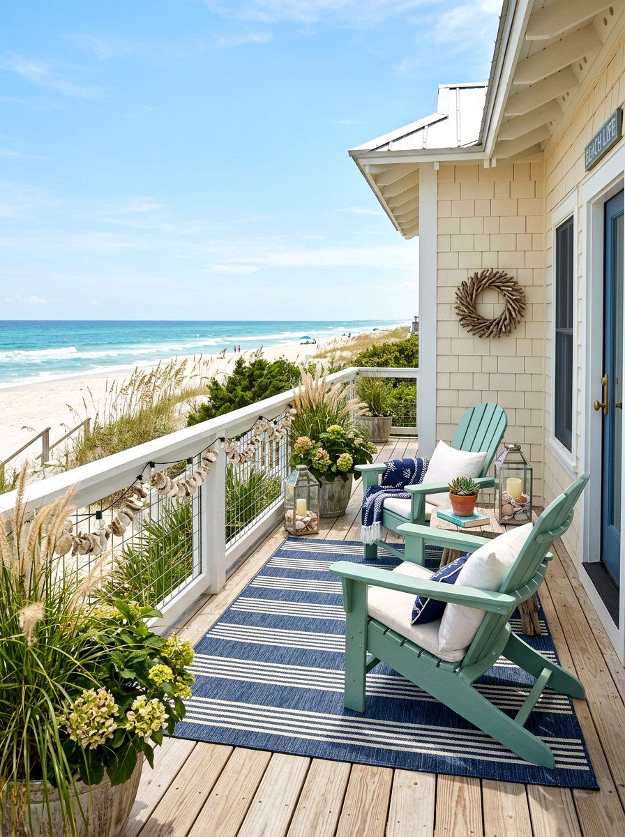 Coastal beach porch - 30 seasonal front porch ideas
