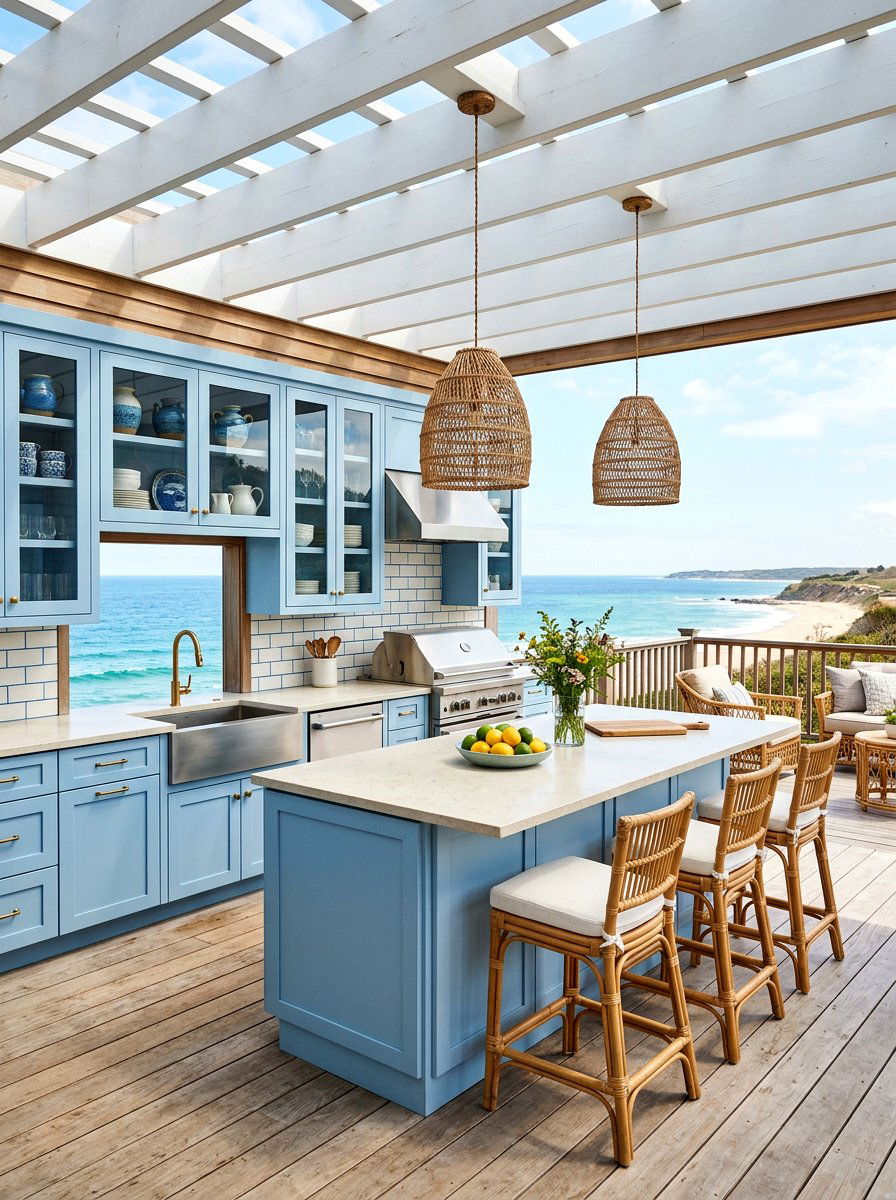 Coastal blue kitchen theme - 30 blue kitchen ideas