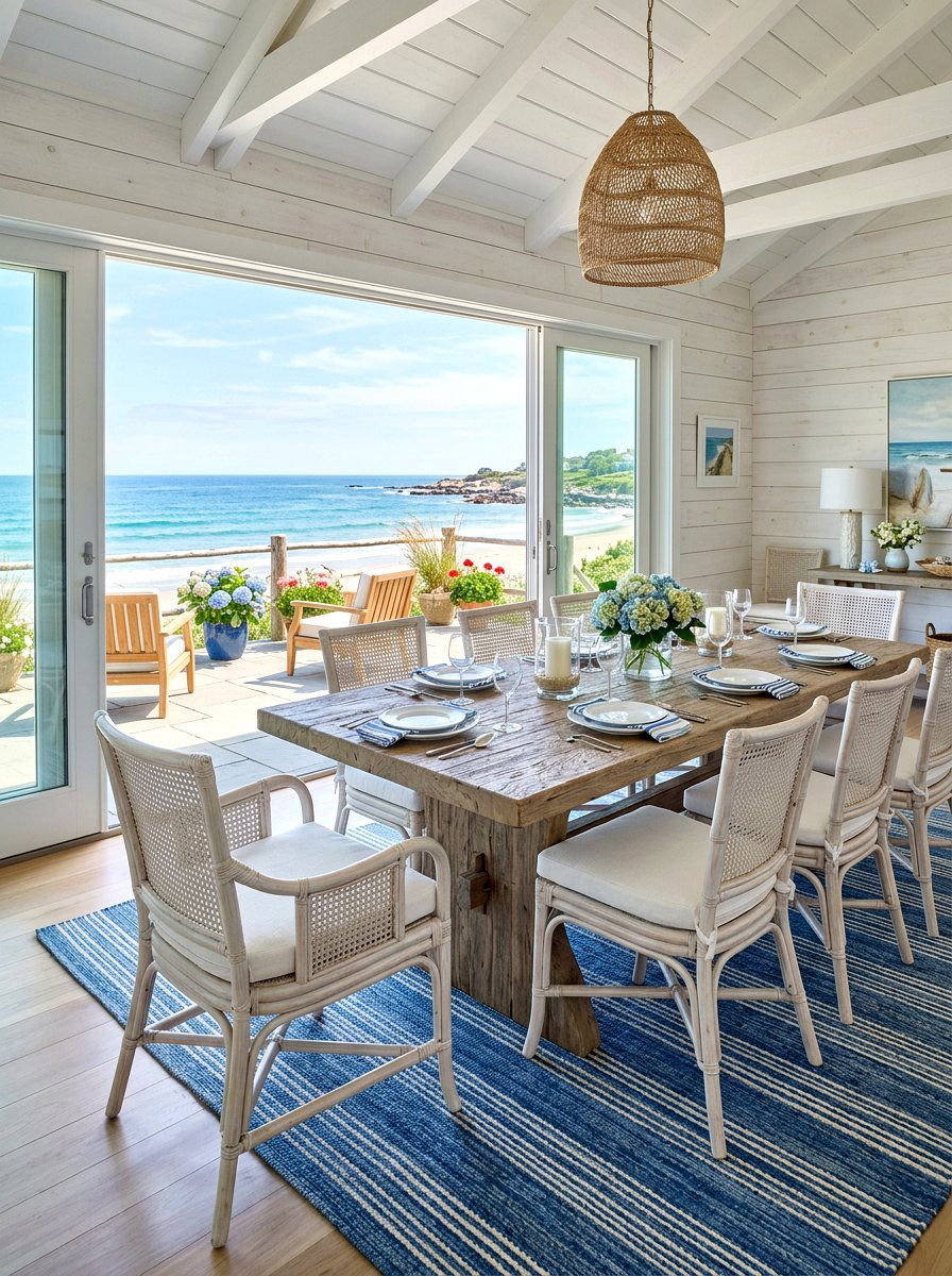 Coastal cane dining chairs - 30 cane dining chair ideas