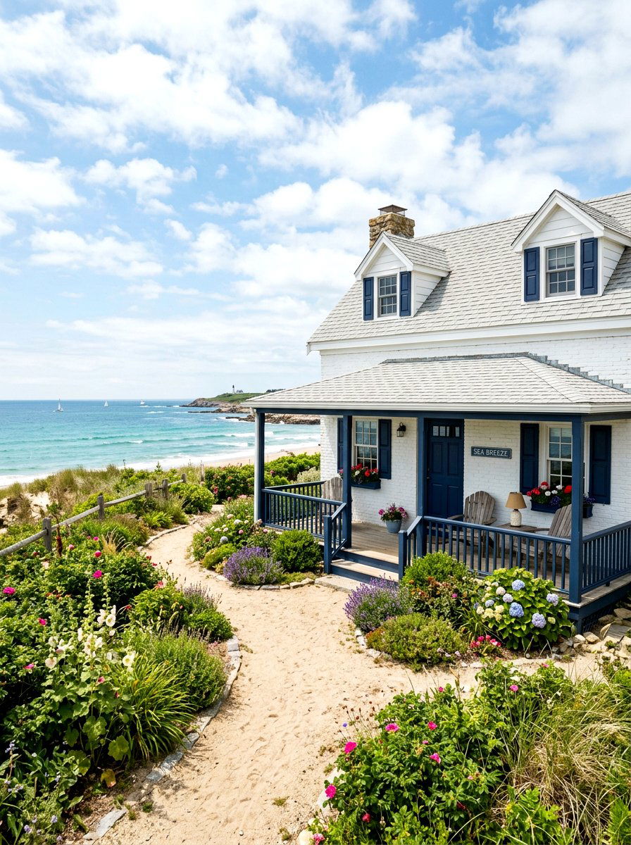Coastal cottage brick exterior - 30 limewashed brick wall ideas