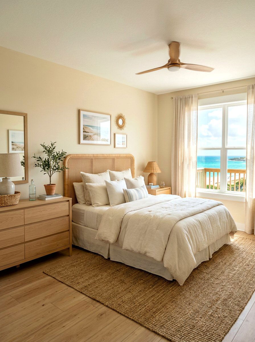 Coastal cream bedroom - 30 cream bedroom ideas