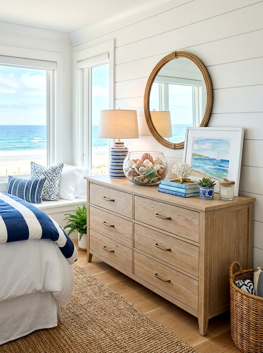 Coastal dresser styling - 30 bedroom dresser styling ideas