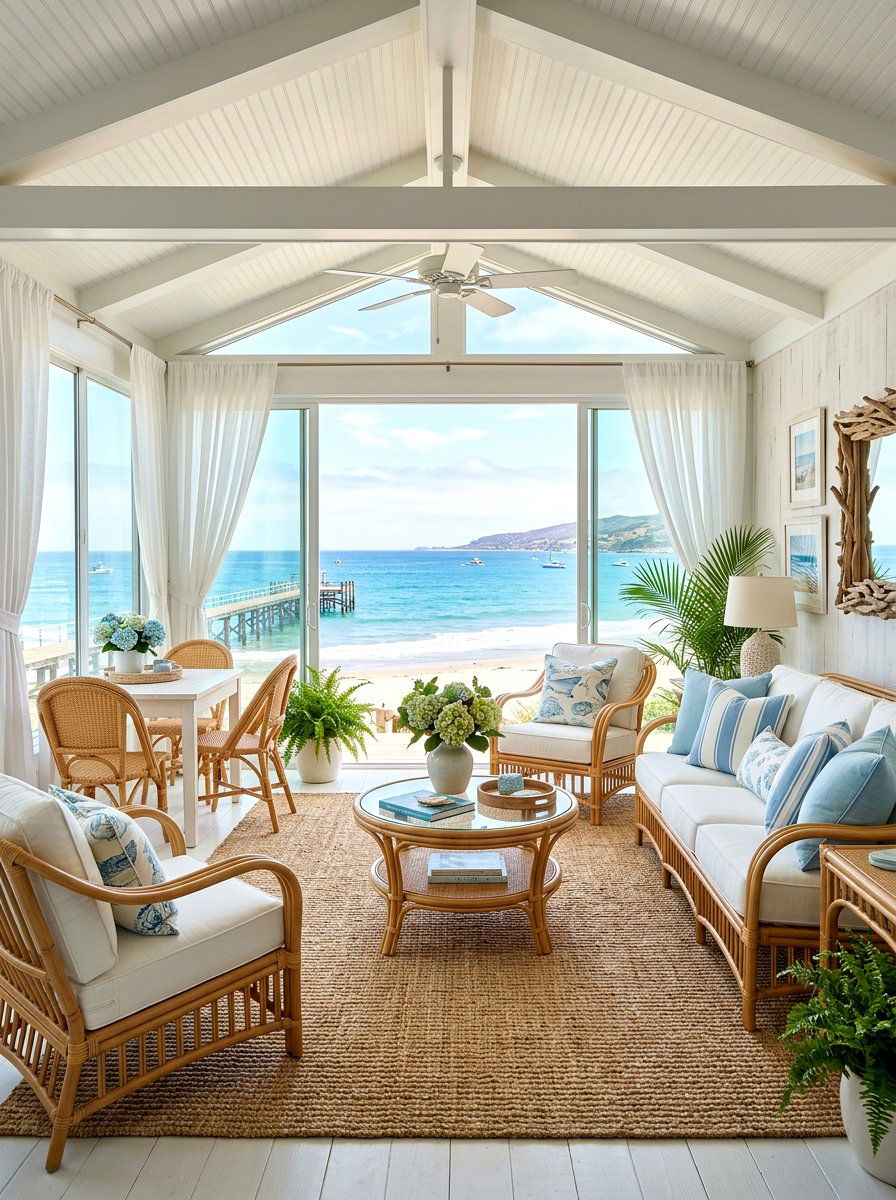 Coastal four season room - 30 four season room ideas
