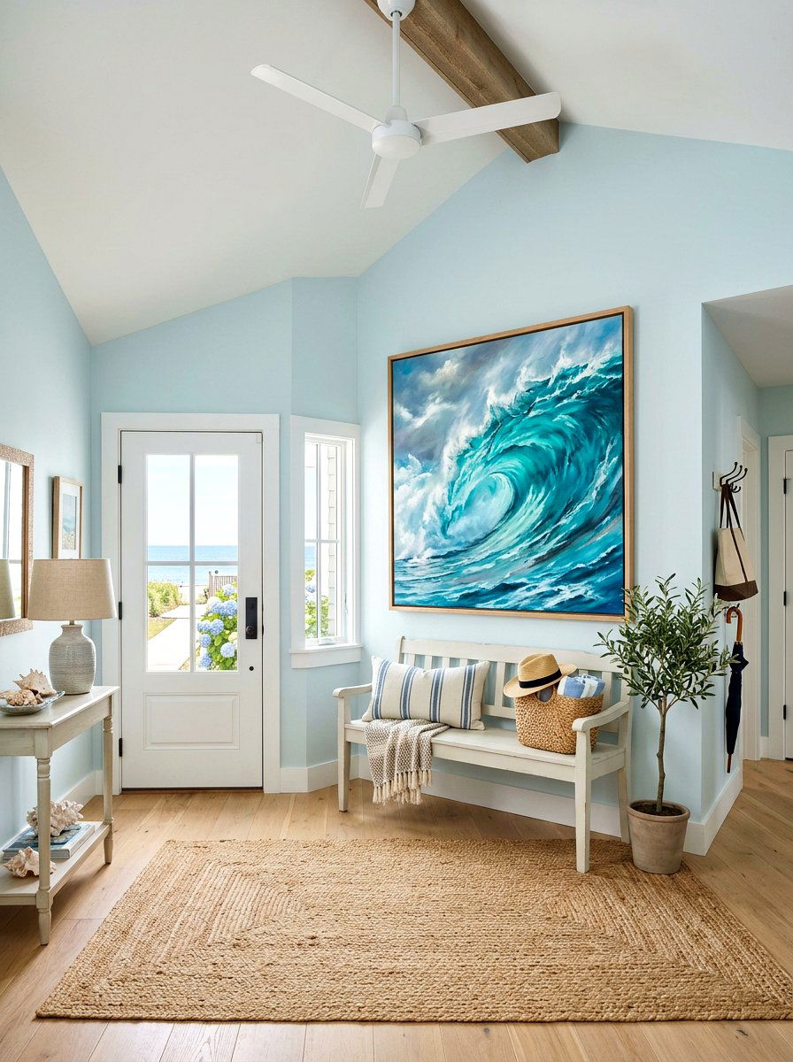 Coastal foyer art - 30 summer foyer decor ideas