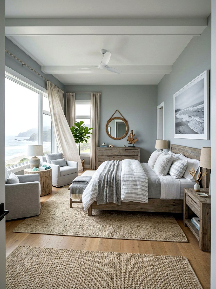 Coastal gray bedroom - 30 gray bedroom ideas