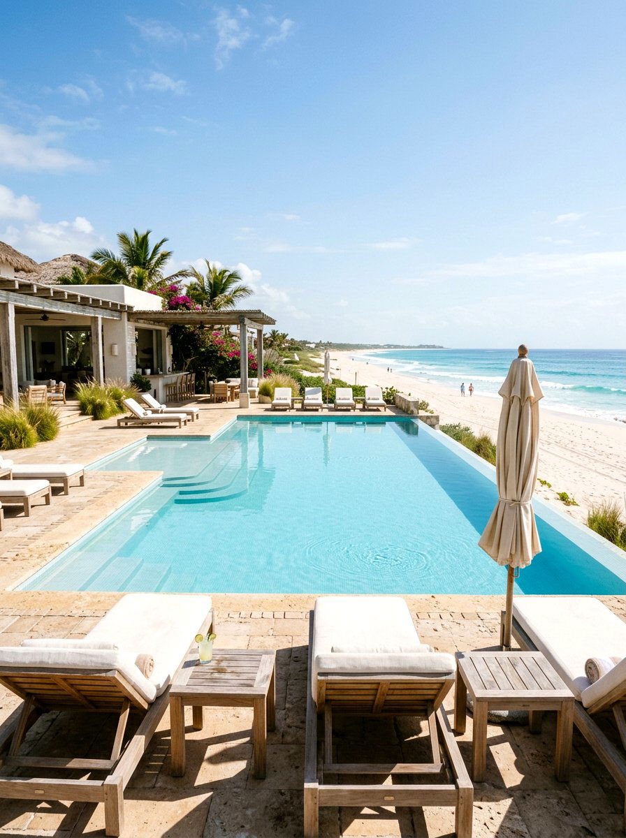 Coastal infinity pool - 30 infinity pool backyard ideas