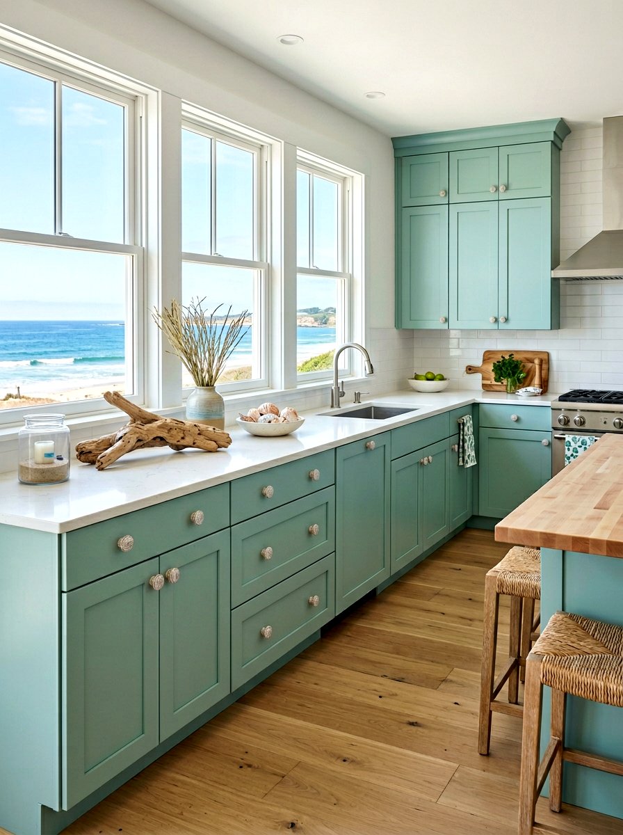 Coastal kitchen wood hardware - 30 wood knob kitchen ideas