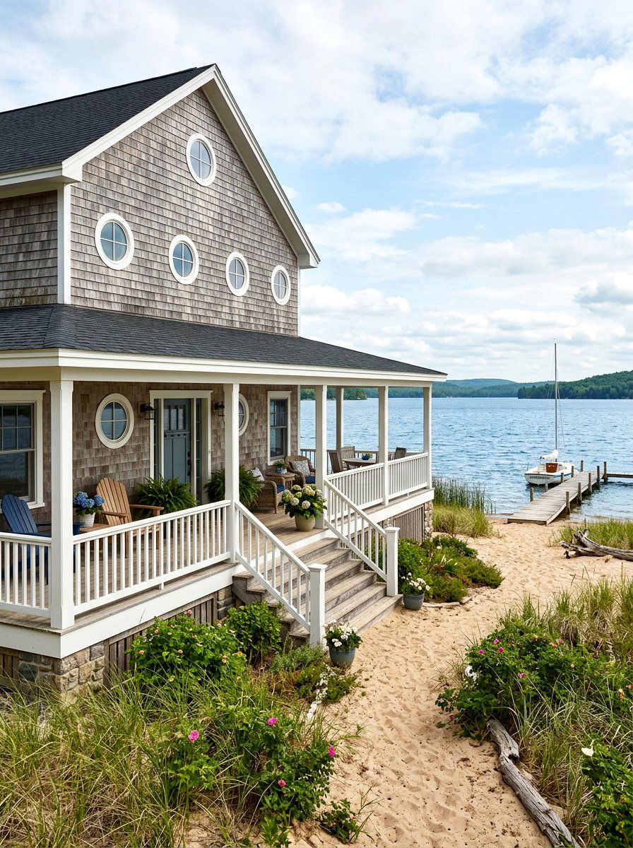 Coastal lake house exterior - 30 lake house exterior ideas