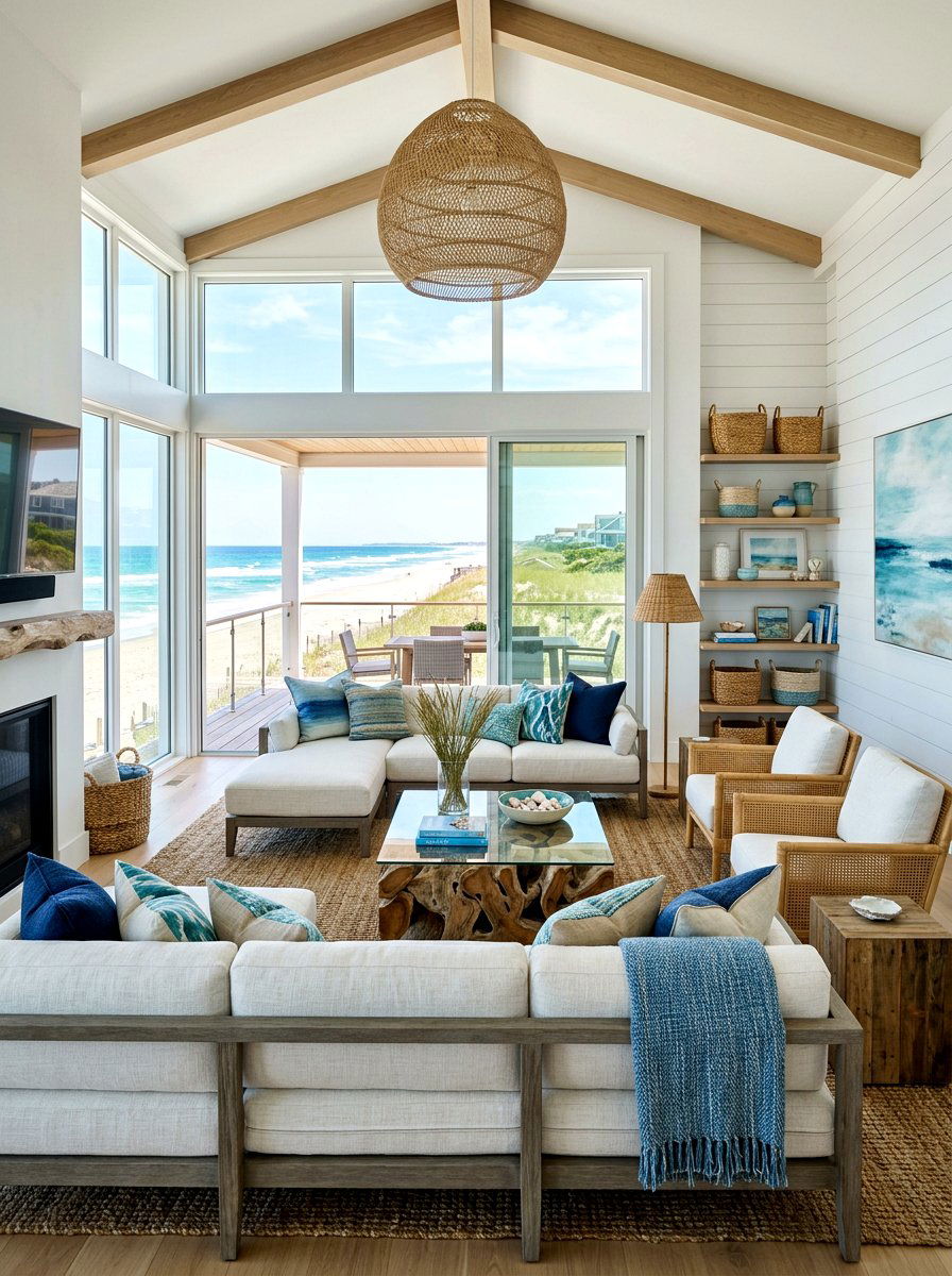 Coastal modern living room - 30 organic modern living room ideas