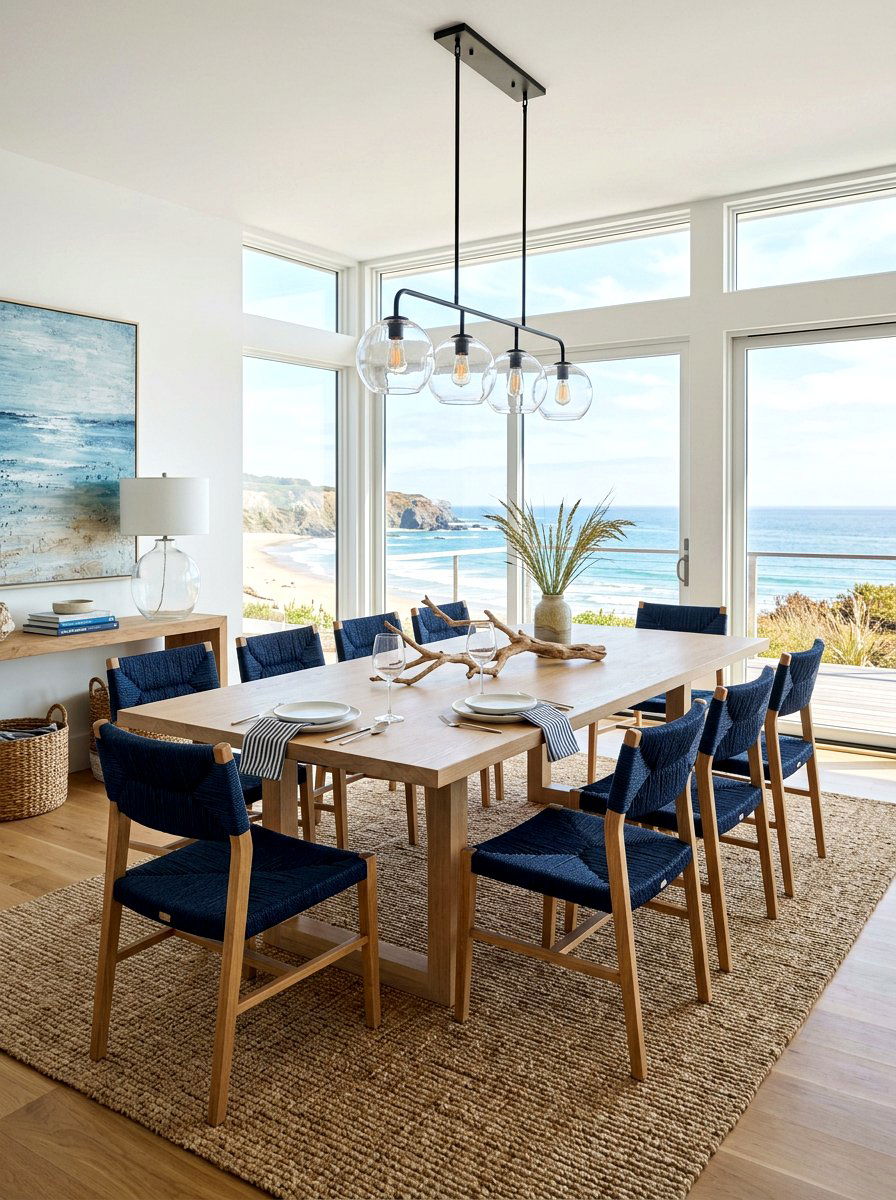 Coastal modern rectangular dining room - 30 rectangular dining room ideas