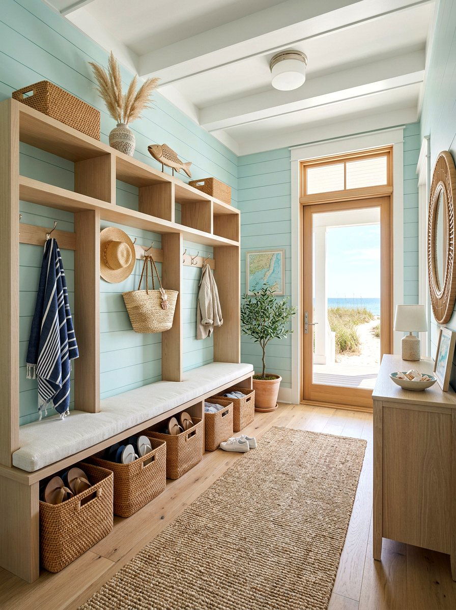 Coastal mudroom - 30 designer mudroom ideas