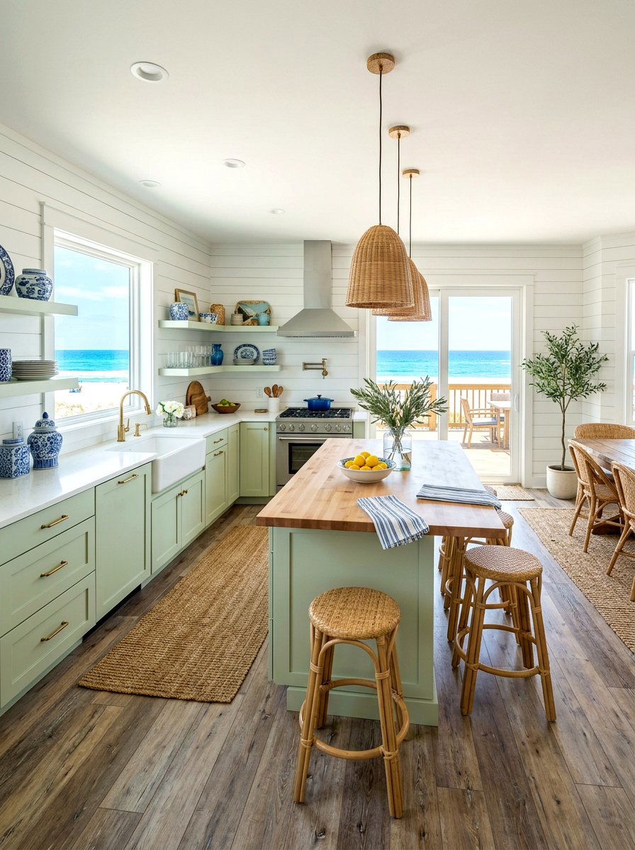 Coastal pistachio kitchen style - 30 pistachio kitchen ideas
