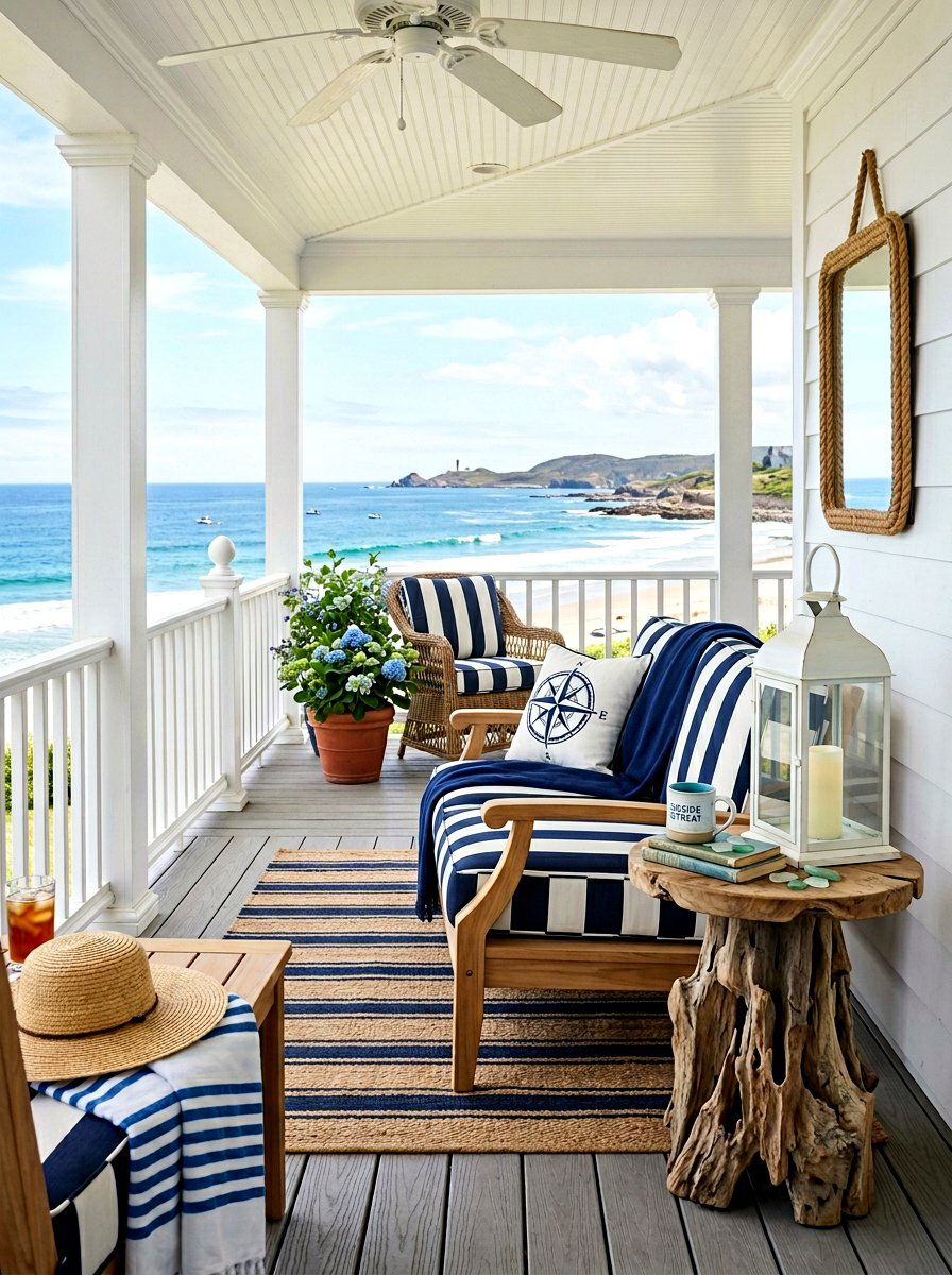Coastal porch seating - 30 loveseat porch seating ideas