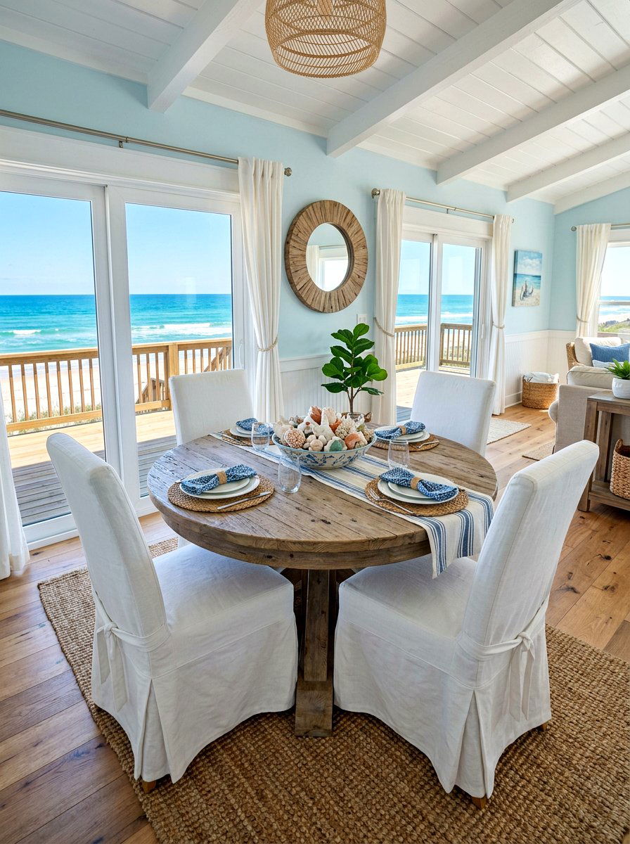 Coastal round dining table - 30 round dining table ideas