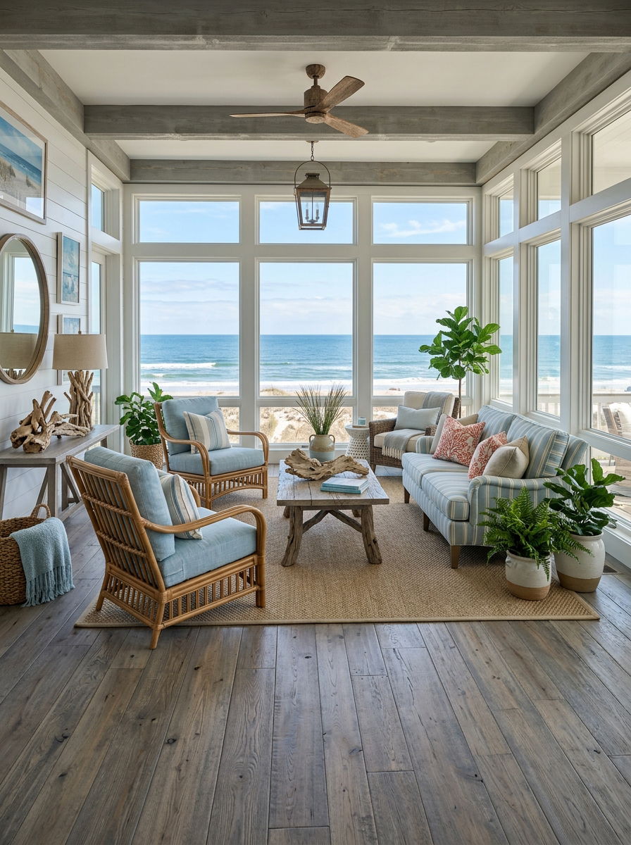 Coastal rustic sunroom - 30 rustic sunroom ideas