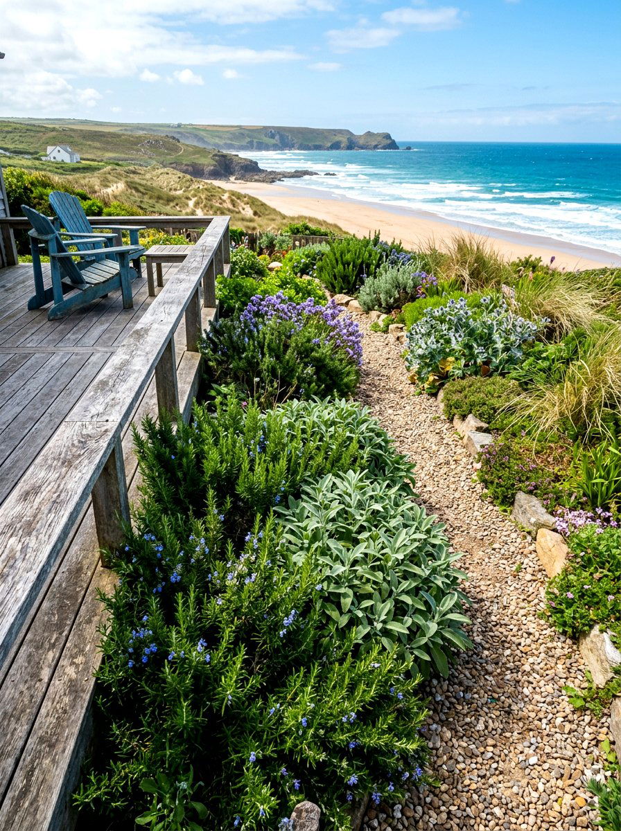 Coastal salt tolerant herbs - 30 herb patio border ideas