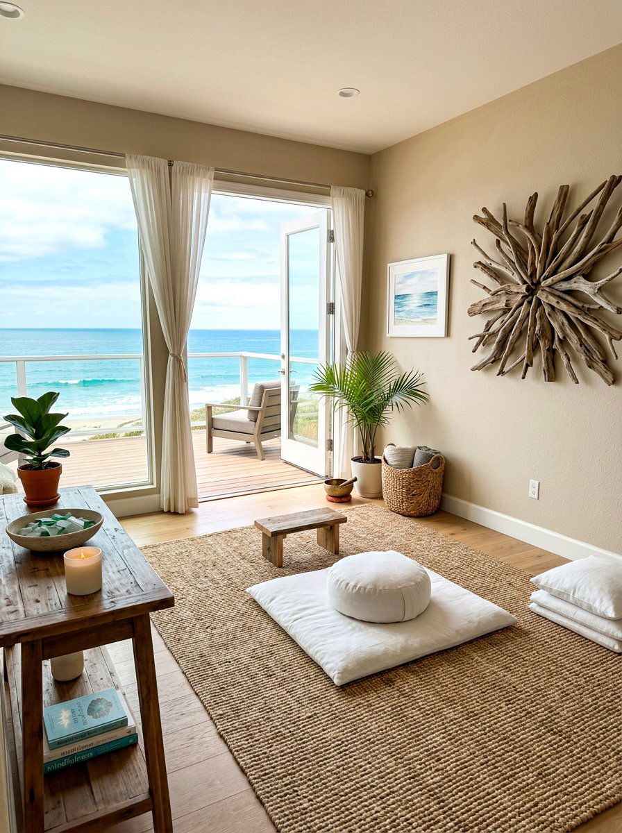 Coastal style meditation room - 30 sunrise meditation space ideas