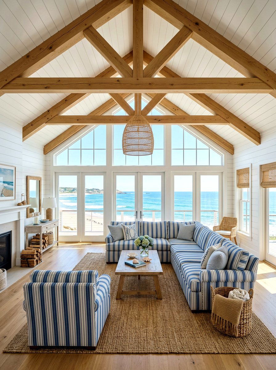 Coastal style vaulted ceiling - 30 vaulted ceiling ideas