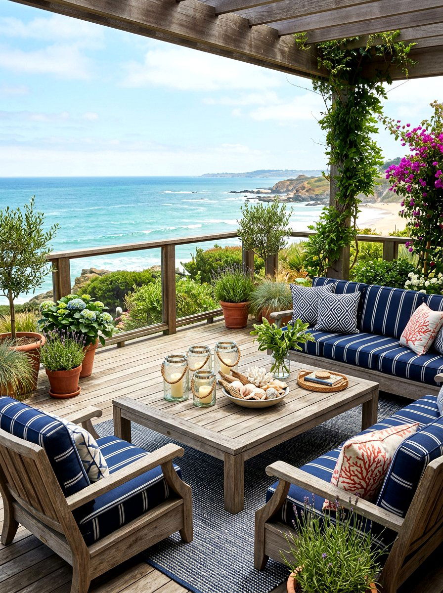 Coastal terrace decor - 30 terrace lounge ideas aesthetic