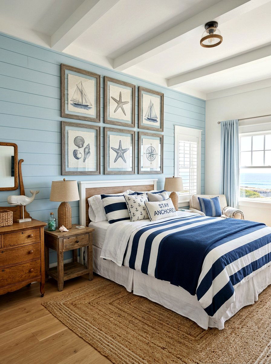 Coastal wall decor - 30 art wall kids room ideas