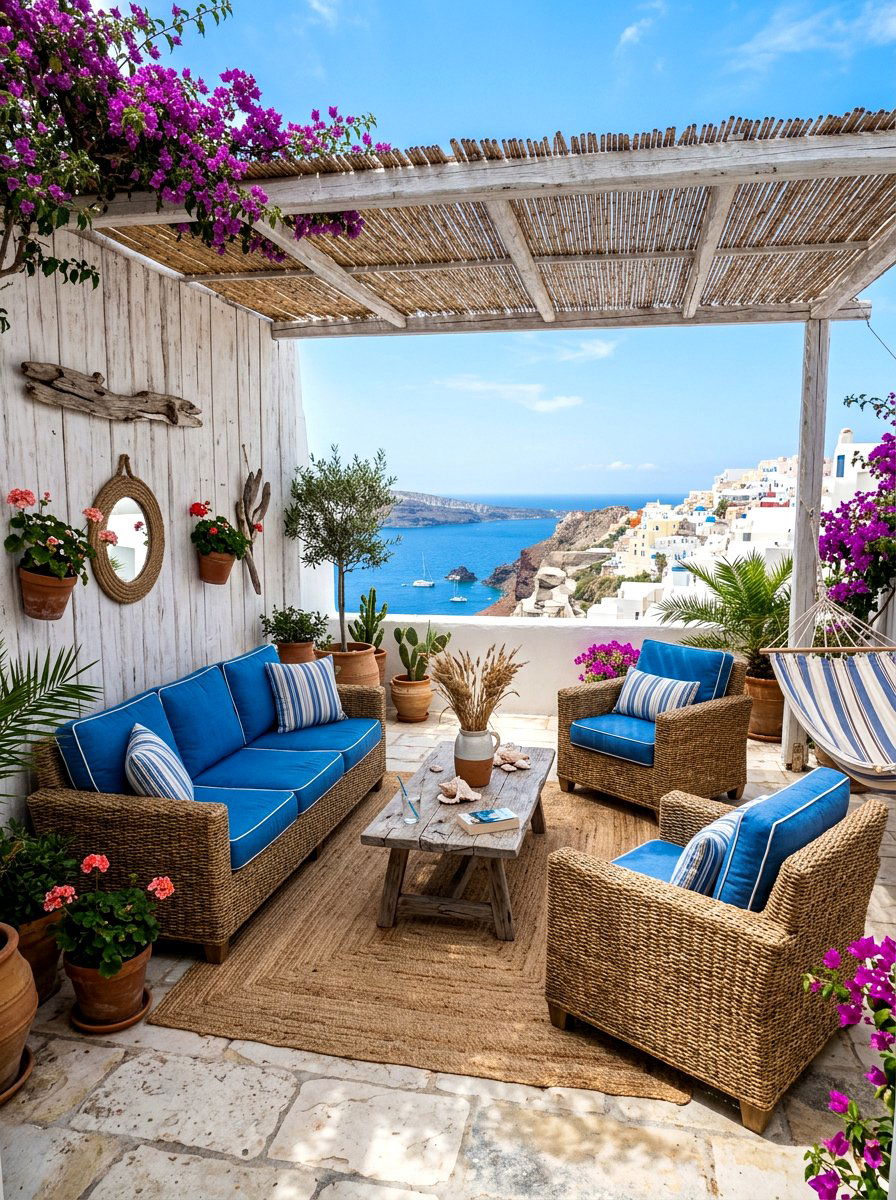 Coastal white wash courtyard - 30 courtyard house entry ideas