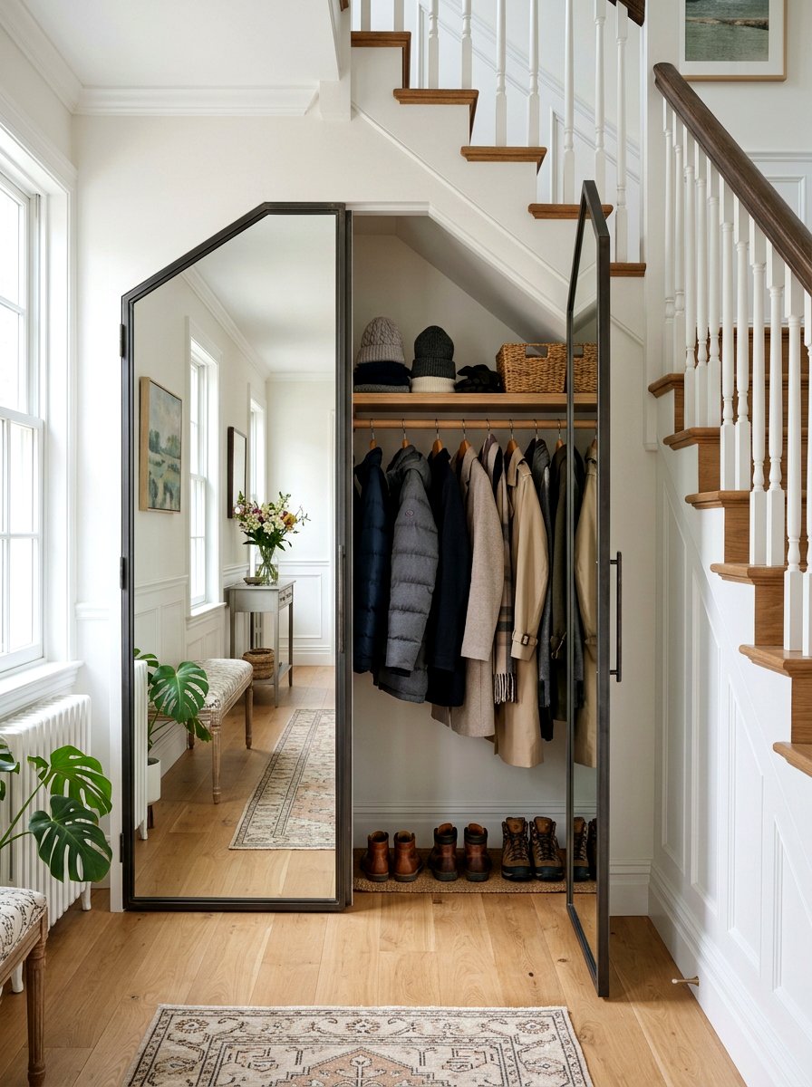 Coat Closet Under Stairs - 30 cozy nook under stairs ideas