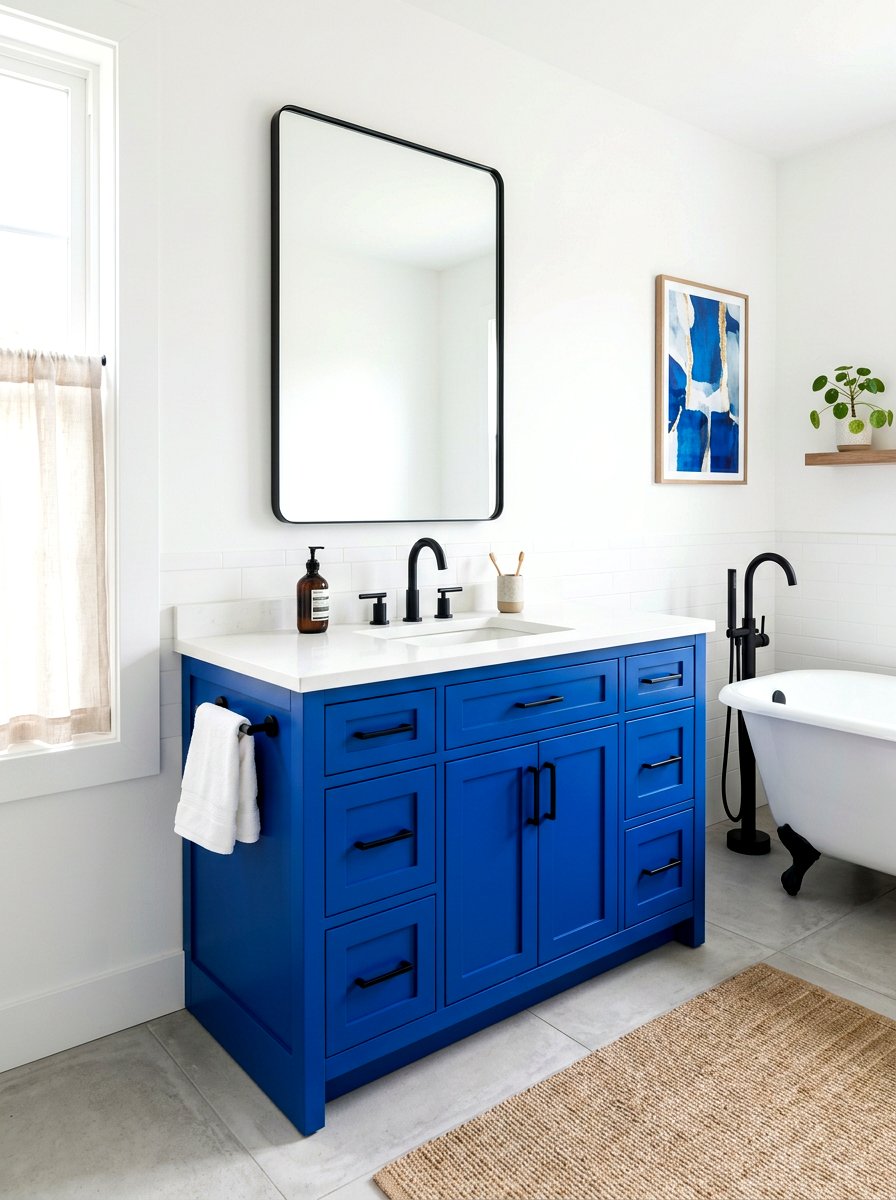 Cobalt Blue Bathroom Vanity - 30 blue bathroom ideas