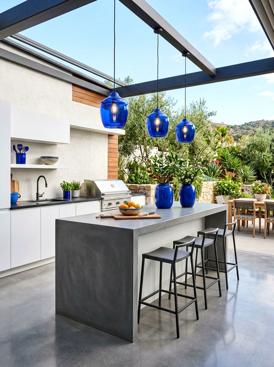 Cobalt blue kitchen accents - 30 blue kitchen ideas