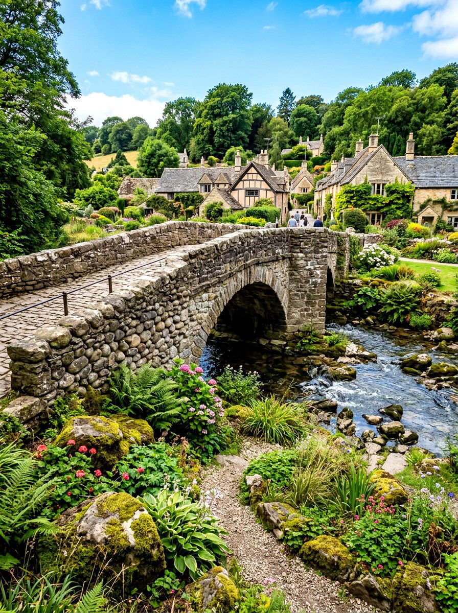 Cobblestone Bridge - 30 pond bridge ideas