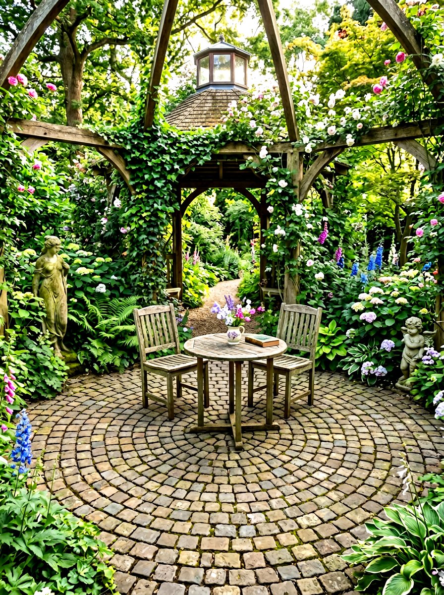 Cobblestone Gazebo Floor - 30 gazebo floor ideas