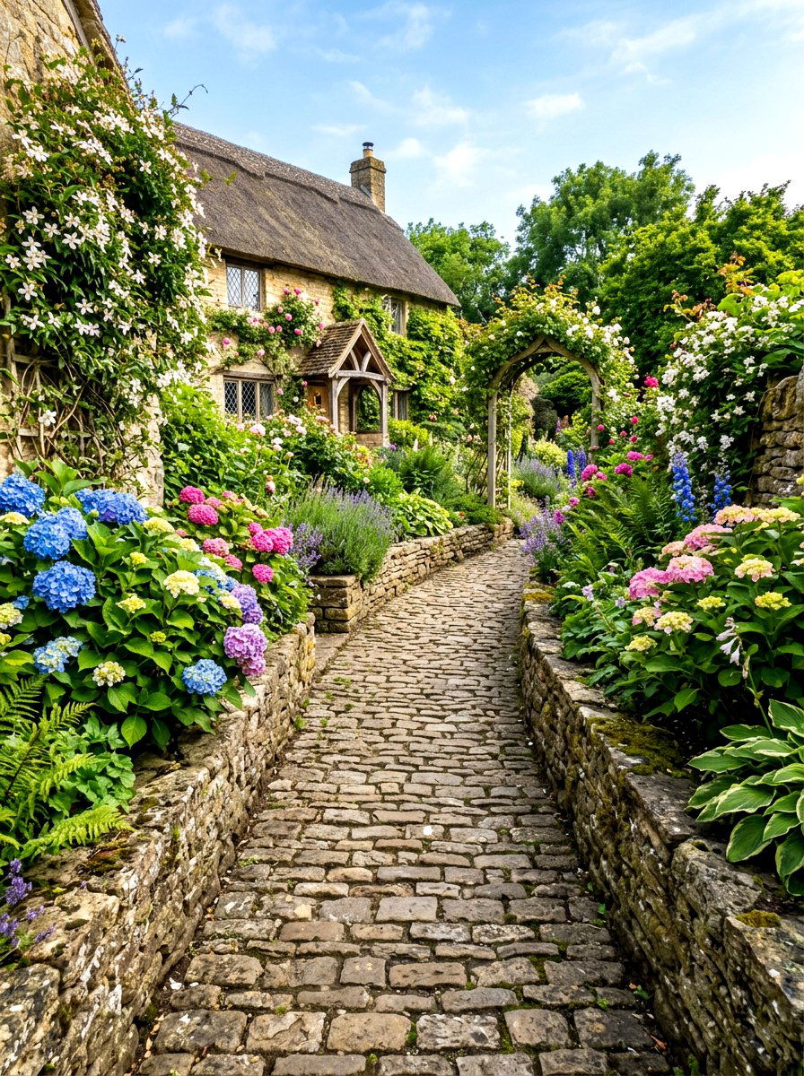 Cobblestone Path - 30 raised bed path ideas