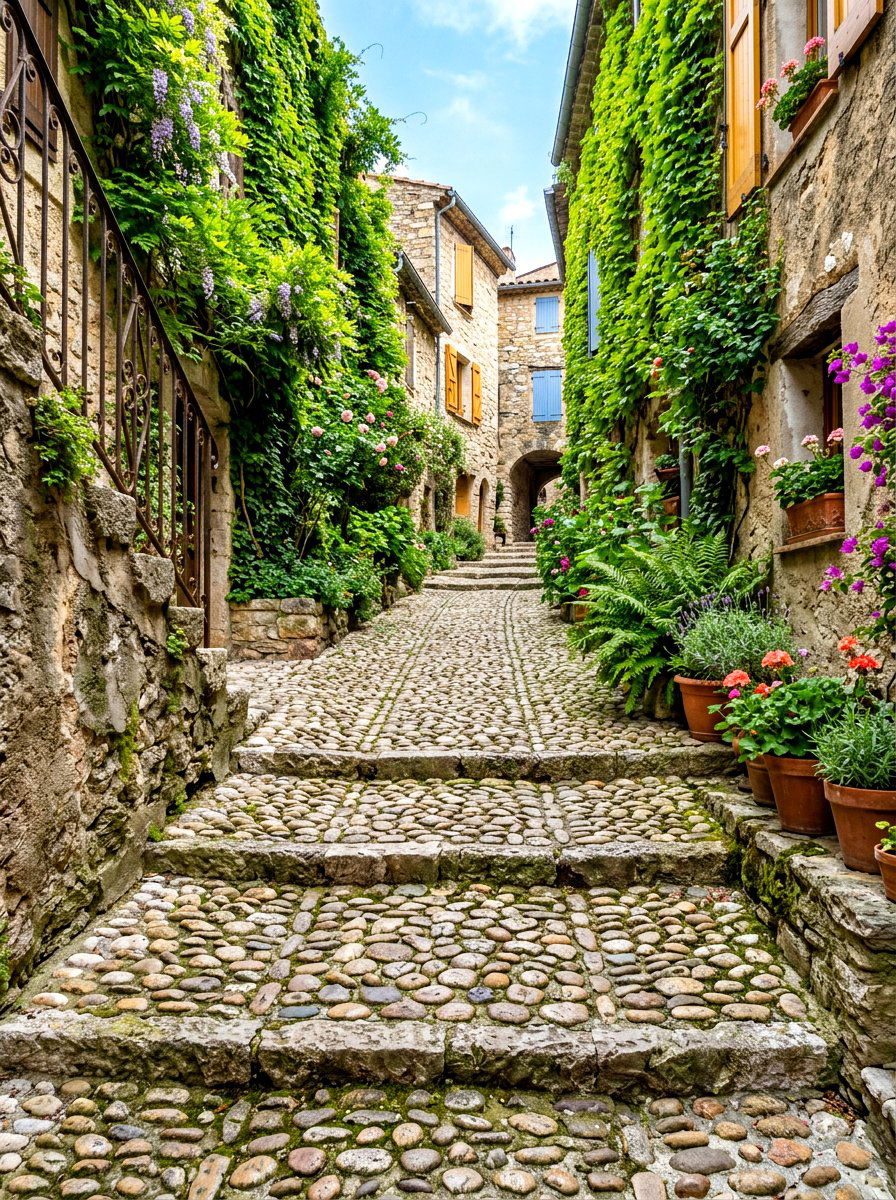 Cobblestone Path Steps - 30 retaining wall stairs ideas