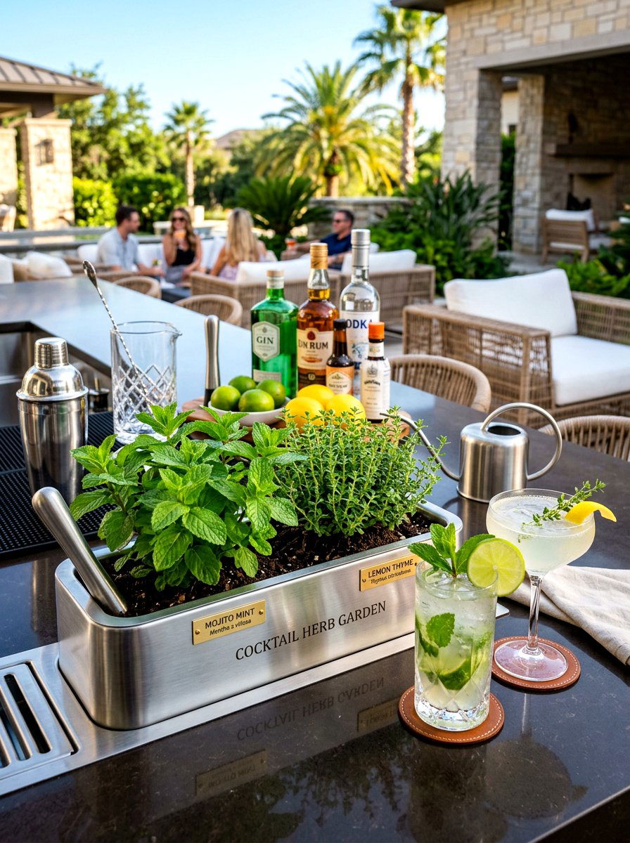 Cocktail Herb Garden - 30 simple herb garden ideas
