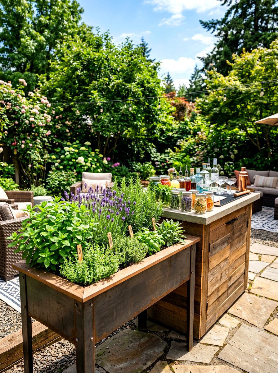 Cocktail Herb Garden - 30 edible entertaining backyard ideas