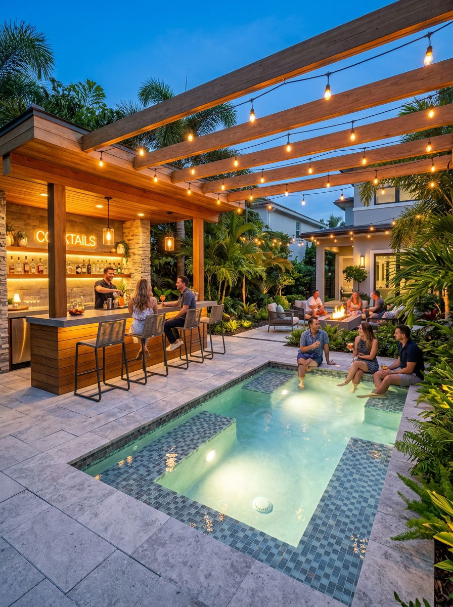 Cocktail Plunge Pool - 30 plunge pool ideas