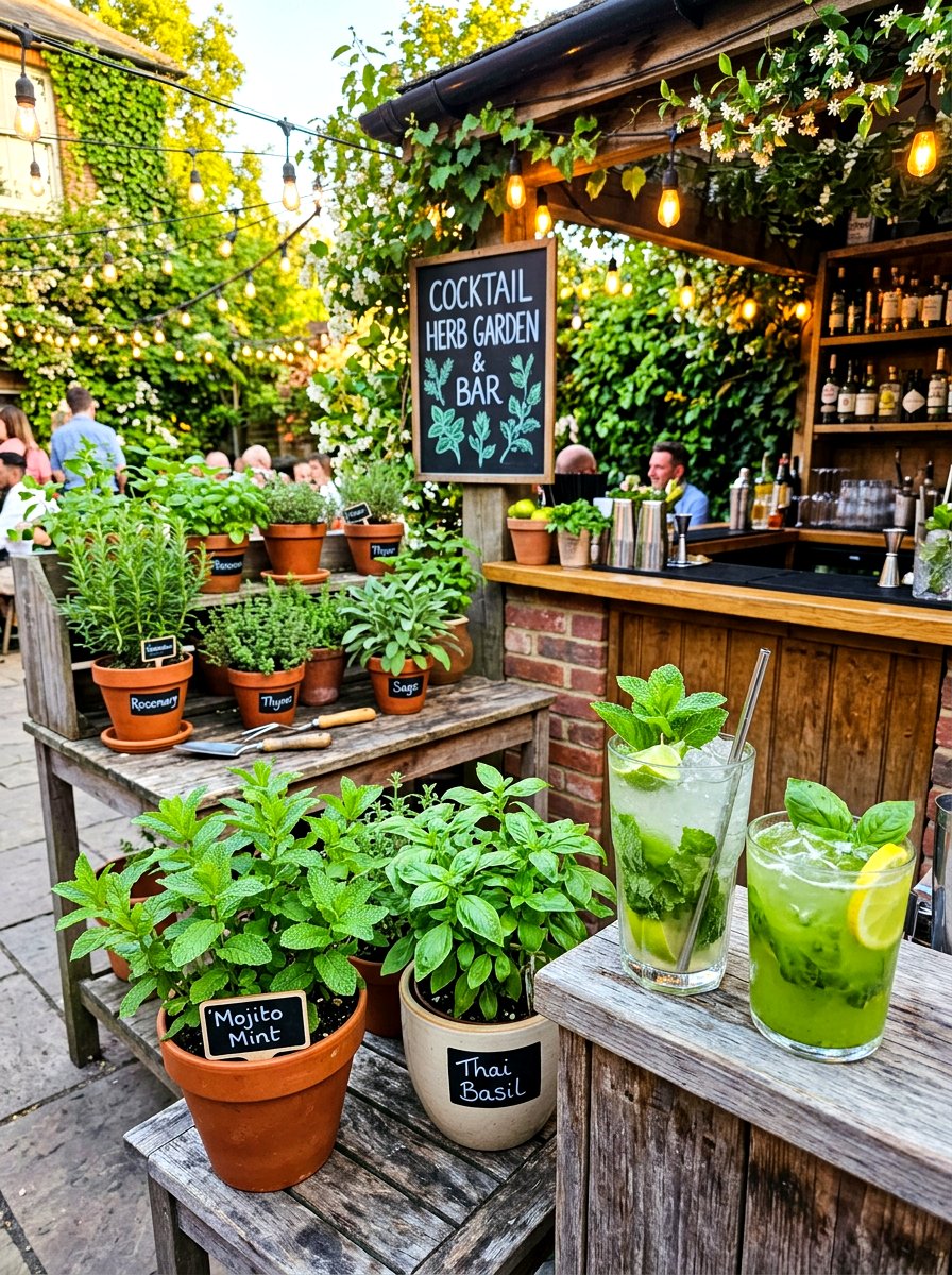 Cocktail herb garden - 30 herb garden ideas