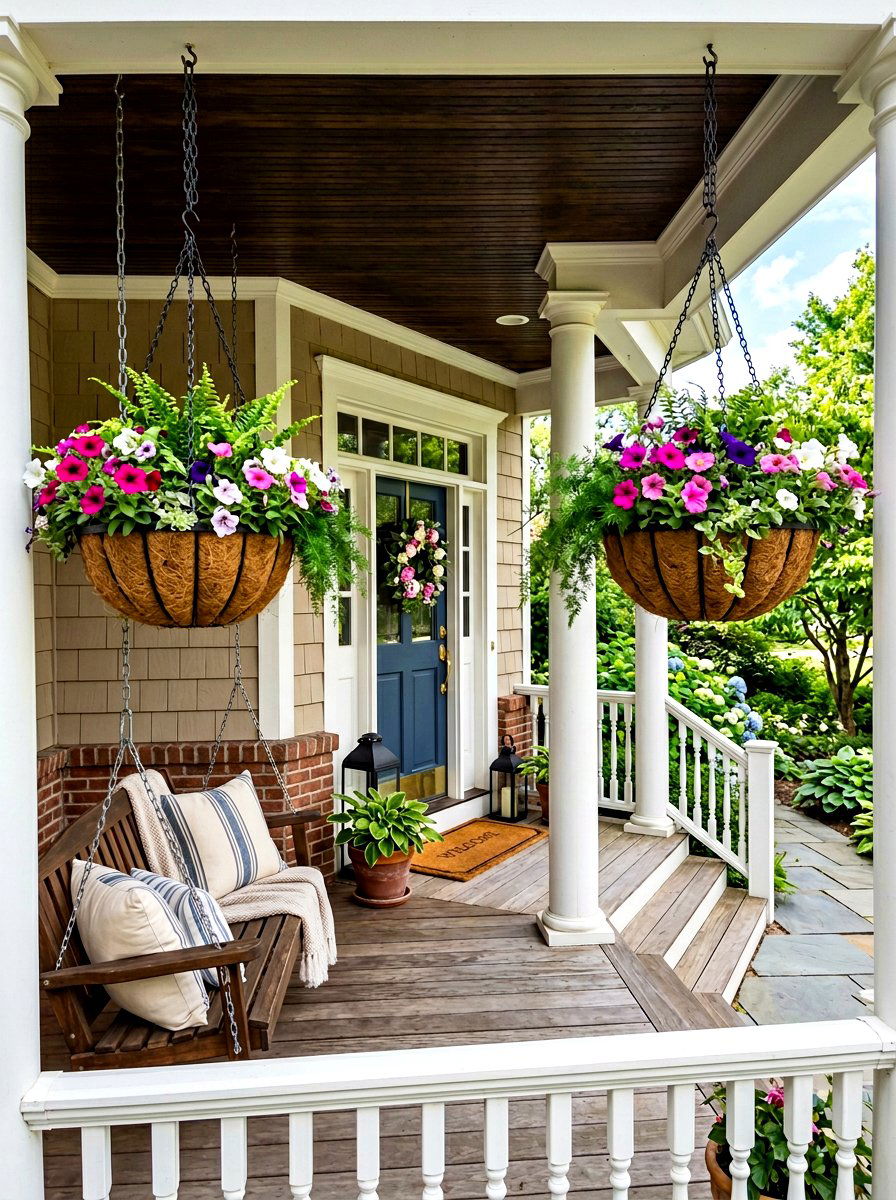 Coco liner basket - 30 hanging planter ideas