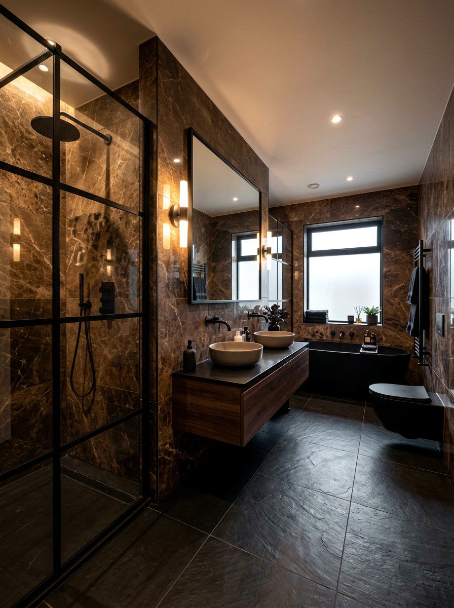 Cocoa Brown And Black Bathroom - 30 cocoa brown bathroom ideas