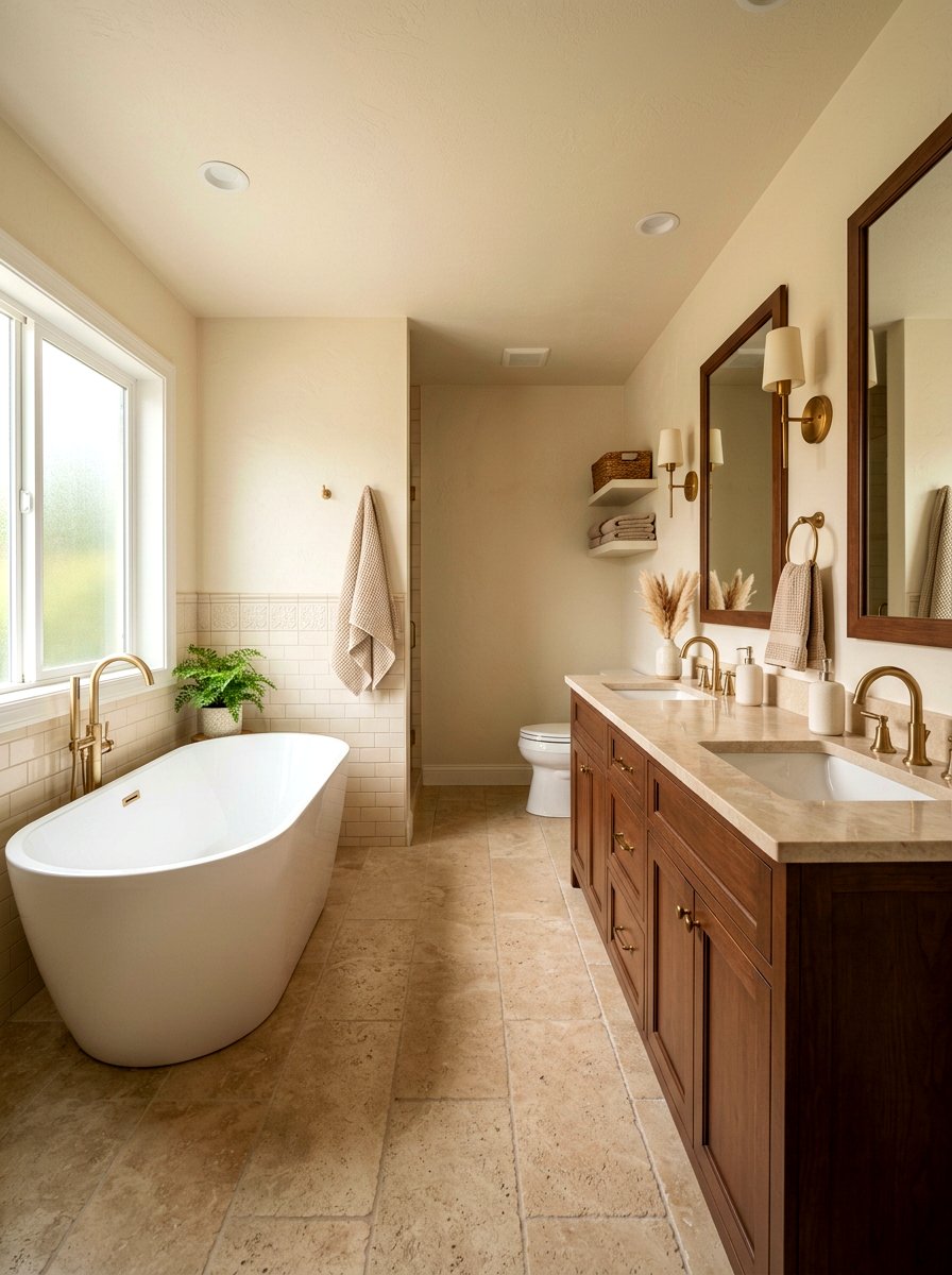 Cocoa Brown And Cream Bathroom - 30 cocoa brown bathroom ideas