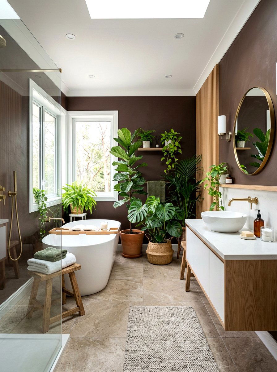 Cocoa Brown And Green Bathroom - 30 cocoa brown bathroom ideas