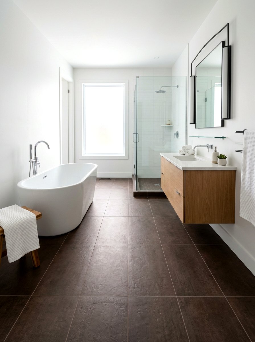Cocoa Brown Bathroom Floor - 30 cocoa brown bathroom ideas