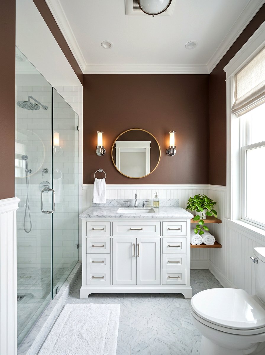 30 Cocoa Brown Bathroom Ideas for a Cozy, Spa-Like Glow