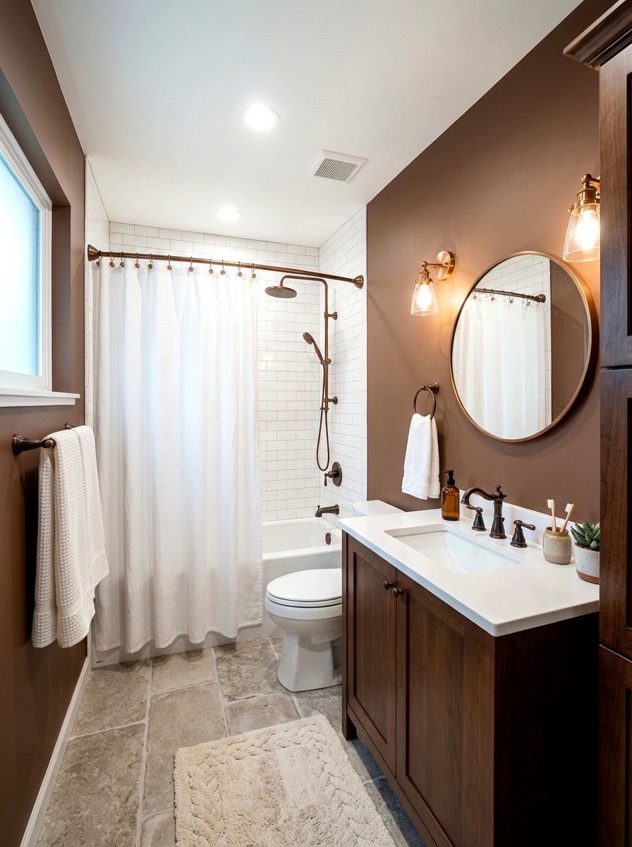 Cocoa Brown Bathroom - 30 chocolate bathroom ideas