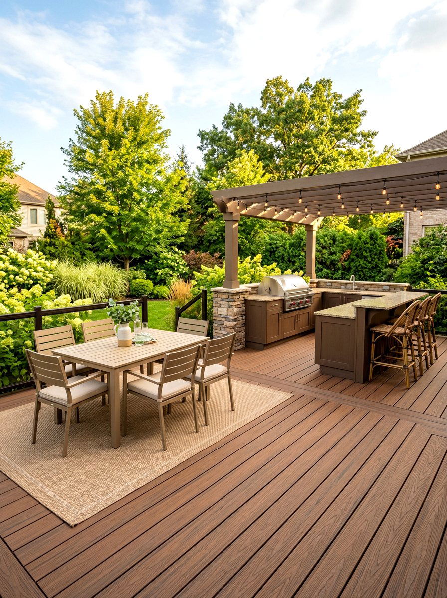 Cocoa Brown Composite Decking - 30 composite deck color ideas