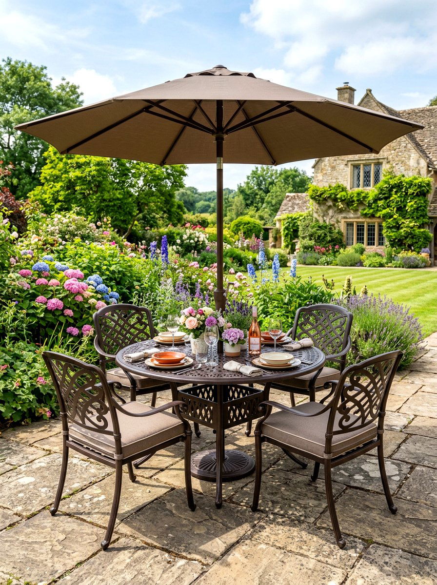 Cocoa Cast Aluminum Dining Group - 30 cocoa patio furniture ideas