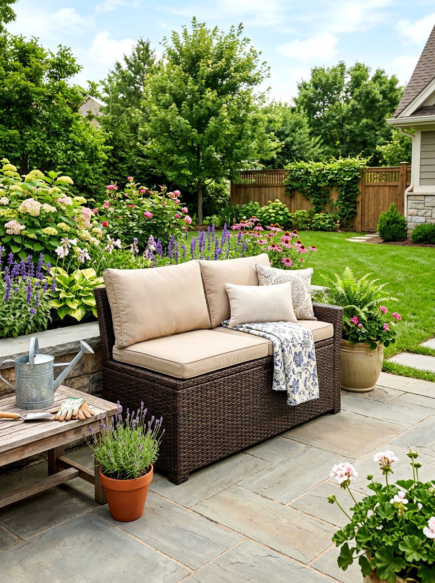 Cocoa Resin Outdoor Storage Solution - 30 cocoa patio furniture ideas