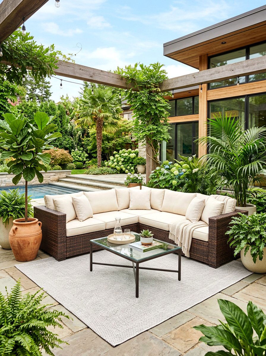 Cocoa Wicker Sectional Lounge - 30 cocoa patio furniture ideas