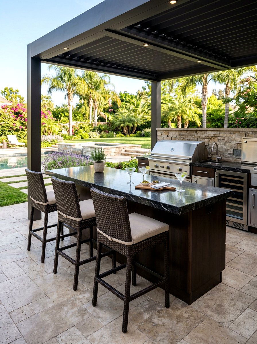 Cocoa Woven Bar Stool Island - 30 cocoa patio furniture ideas
